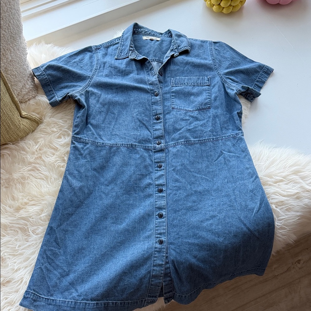 Madewell Blue Denim Dress - Classic Washed Blue